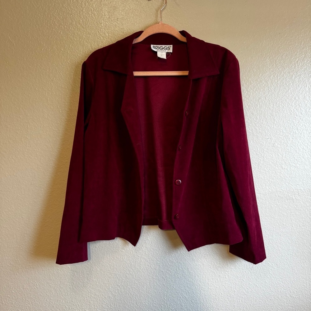 VINTAGE Briggs New York Women's Deep Red Blazer